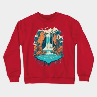 Retro Waterfall Crewneck Sweatshirt